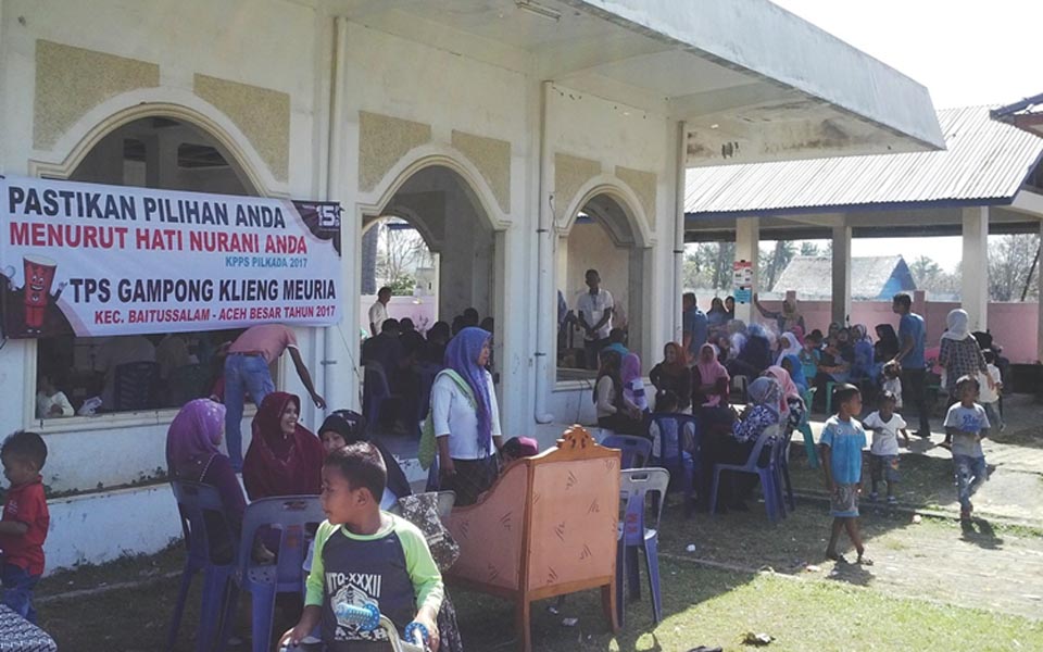 Polling station in the Baitussalam sub-district of Aceh (Politik Aceh)
