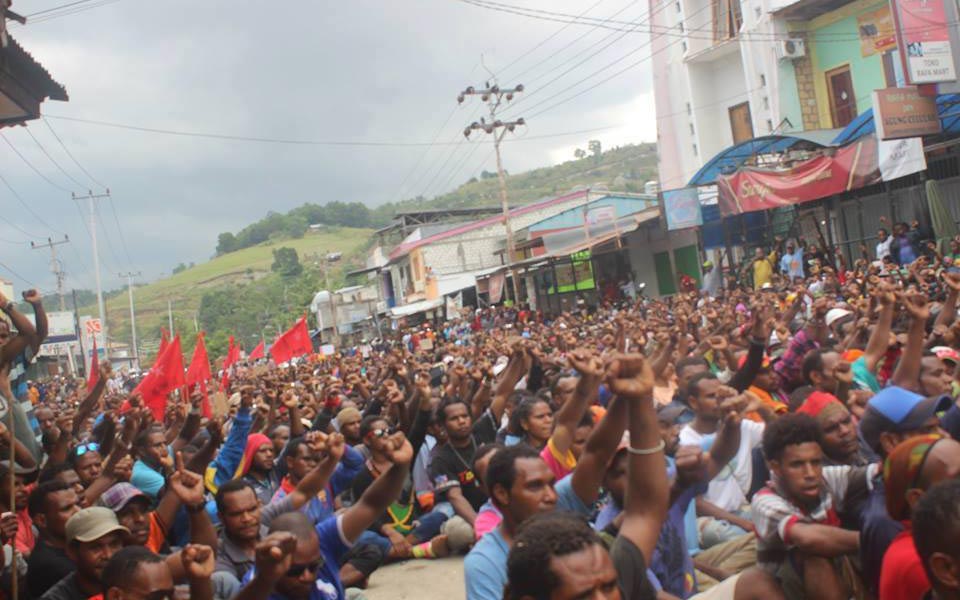 Pro-independence rally in West Papua (Tabloid Wani)