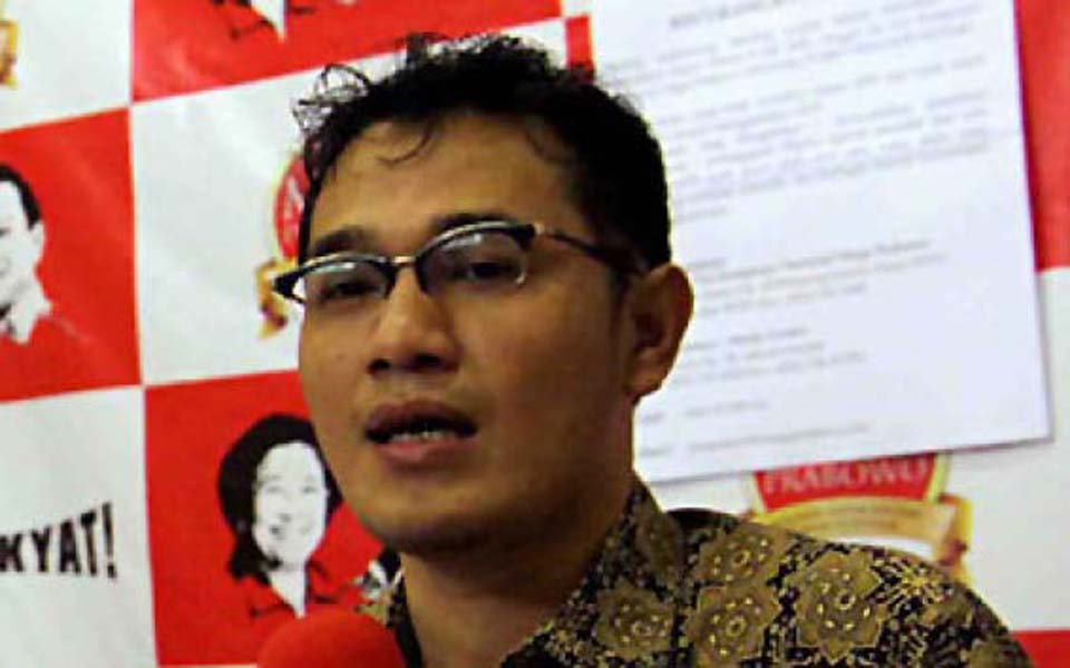 Former PRD chairperson Budiman Sudjatmiko (Surat Kabar)