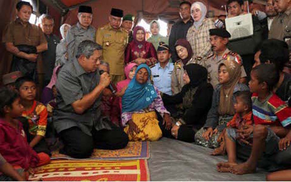 President Susilo Bambang Yudhoyono visiting Aceh (Detik)
