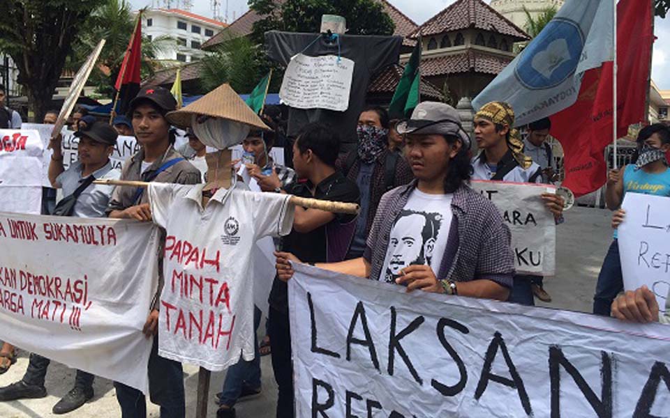 Protest against militarism in Yogyakarta (krjogja)