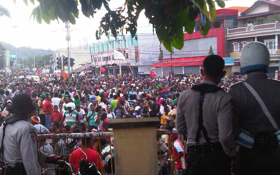 Hundreds of West Papuans hold rally in Abepura (Berita Satu)