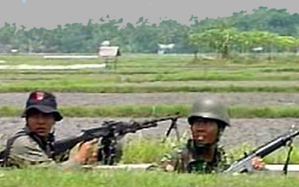 Indonesian soldiers on duty in Aceh (Liputan 6)