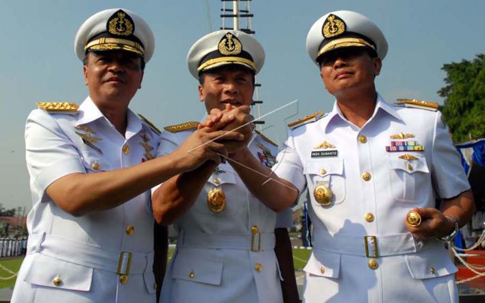 Rear Admiral Muhammad Sunarto Sjoekronoputra (right) (Antara)