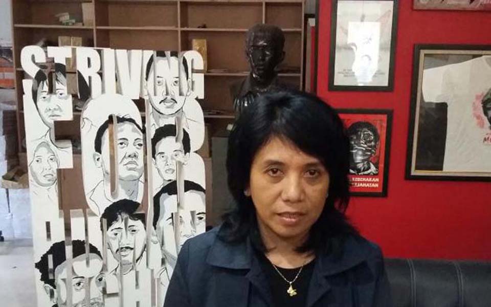Suciwati, wife of murdered human rights activists Munir (Kompas)