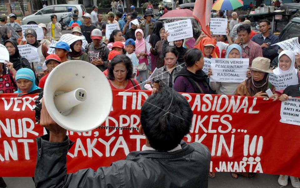 Urban Poor Union protest in Jakarta (Antara)