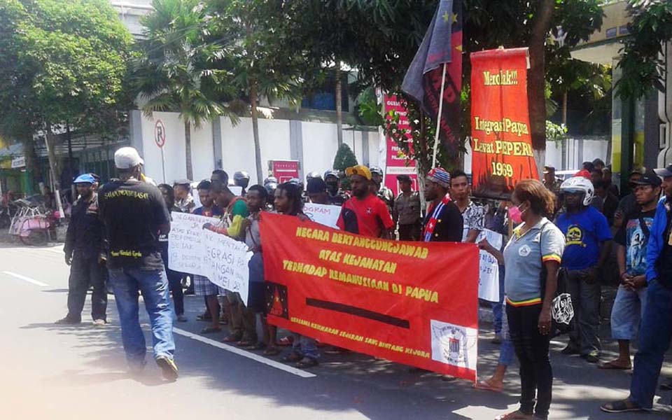 Papuan protest in Yogyakarta