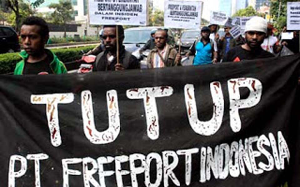 Solidarity action in support of Freeport workers (Partai Pekerja)
