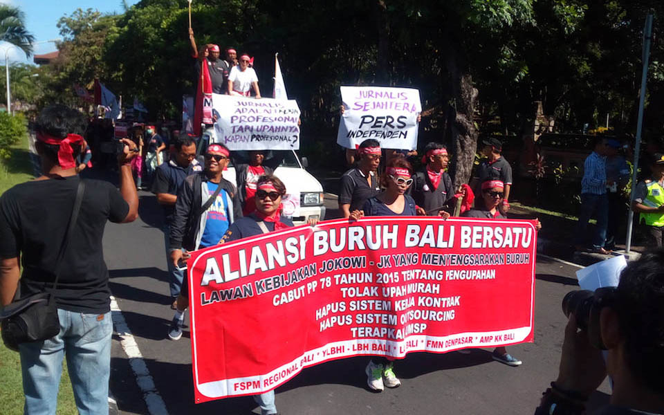 Workers hold May Day rally in Bali (Bali Blogger)