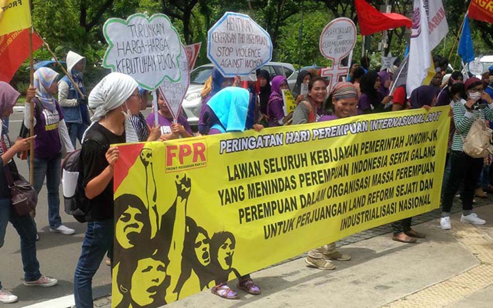 People's Struggle Front (FPR) demonstration in front of the US Embasy in Jakarta - March 8, 2017 (MRB)