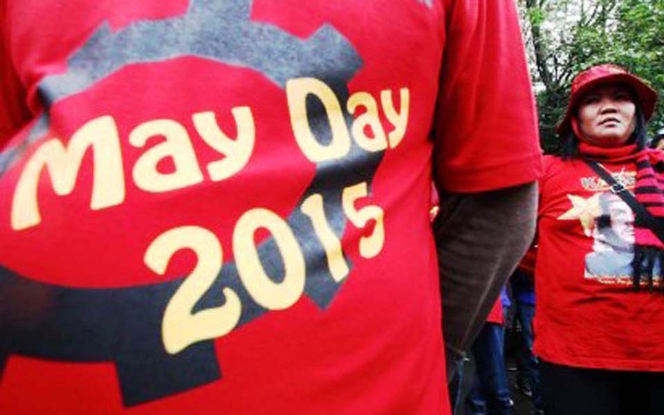 May Day rally in Tangerang - April 27, 2015 (solopos.com)
