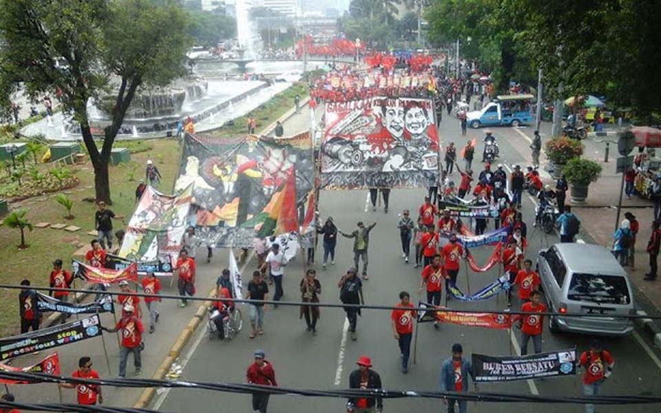PPRI workers rally in Jakarta - May 1, 2015 (ppriportal)