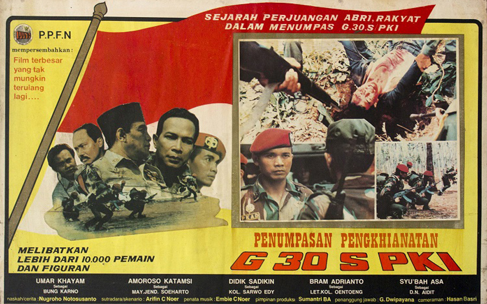 Poster for the film 'Crushing the G30S-PKI Traitors' (Tempo)