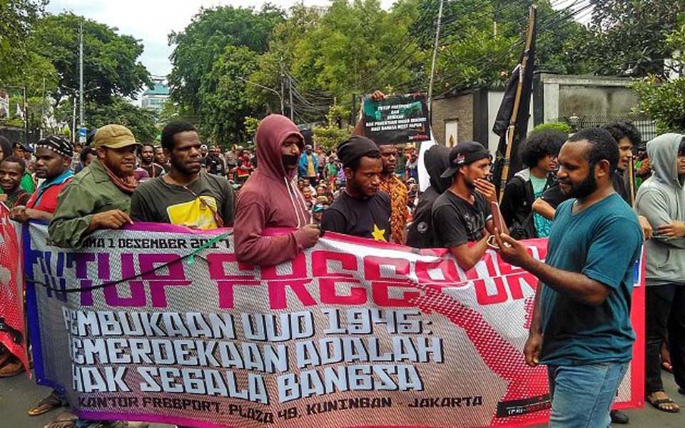 AMP and FRI-WP protest in Central Jakarta (Tribune)