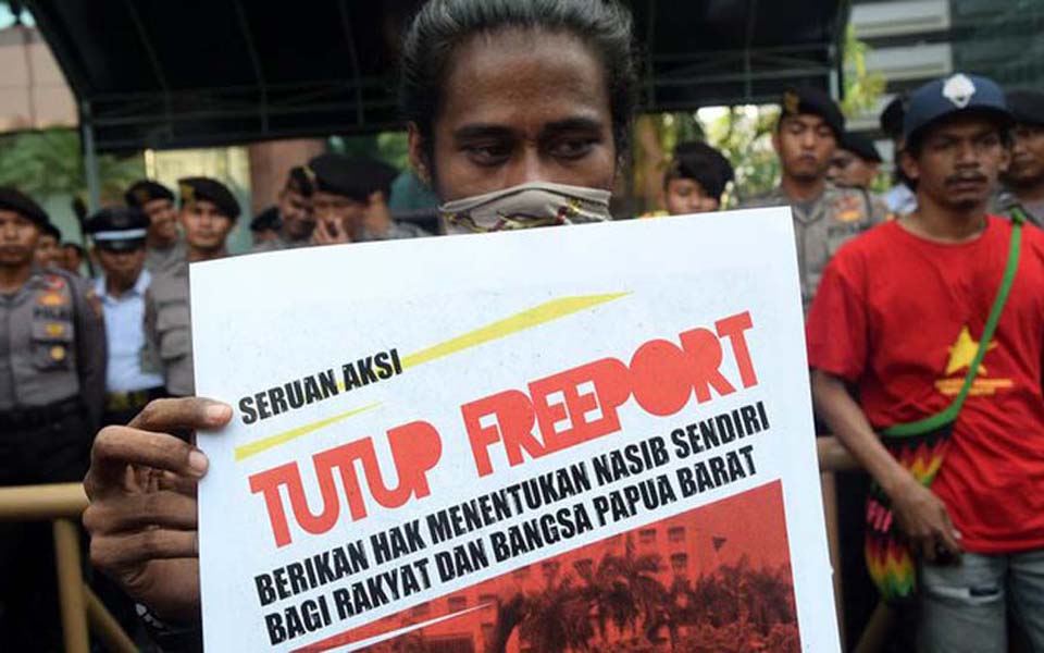 FRI and AMP rally at Freeport head office in Jakarta - March 29, 2018 (Tirto)