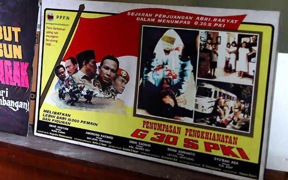 G30S-PKI film poster at the State Film Company collection (CNN)