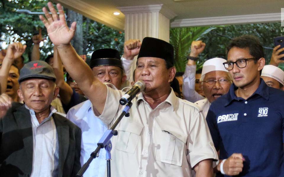 Amin Rais, Prabowo and Sandiaga Uno – April 18, 2019 (Liputan 6)