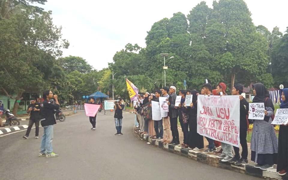 AMP-L protest action at Lampung University – March 31, 2019 (ist)