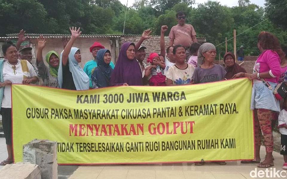 Cilegon land eviction victims declare election boycott – March 13, 2019 (Detik)