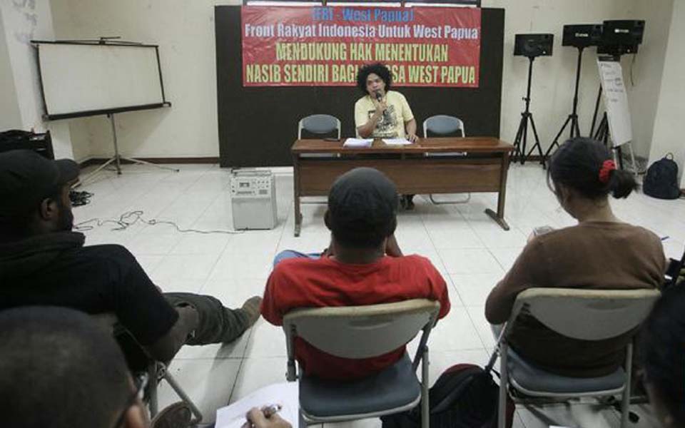 Indonesian People’s Front for West Papua (FRI-WP) spokesperson Surya Anta (CNN)