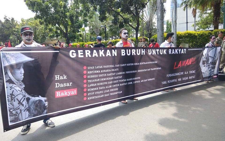 Labour Movement with the People march in Jakarta (Buruh)