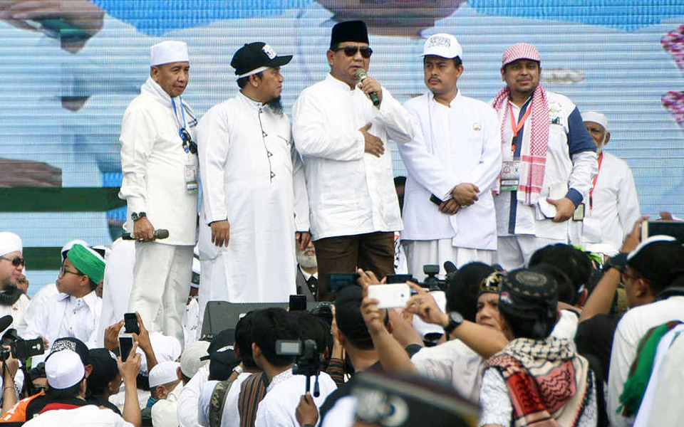 Prabowo speaking at PA 212 ‘reunion’ – December 2, 2018 (panjimas)