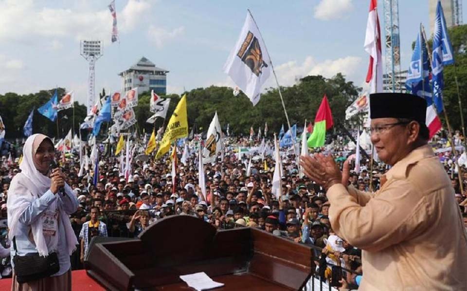Prabowo Subianto campaign rally in Solo (Prabowo-Sandi Media Center)