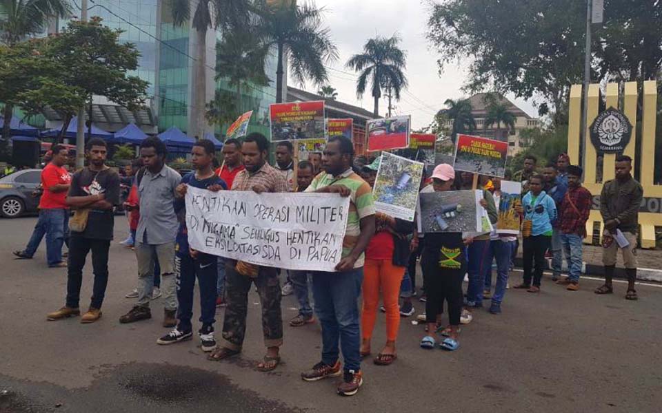 Protest calling for end to military operations in Nduga – March 23, 2019 (Arah Juang)