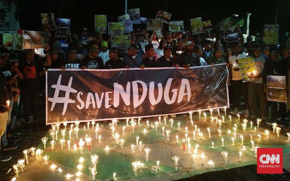 Solidarity action for Nduga in front of State Palace in Jakarta (CNN)