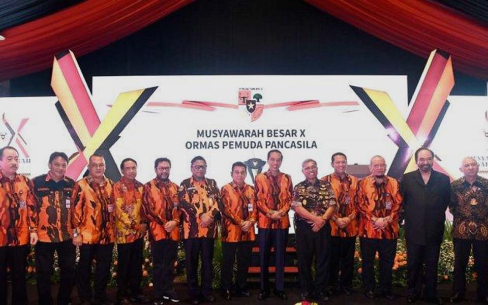 Widodo at Pancasila Youth 10th Convention in Jakarta – October 26, 2019 (Biro Setpres Istana)