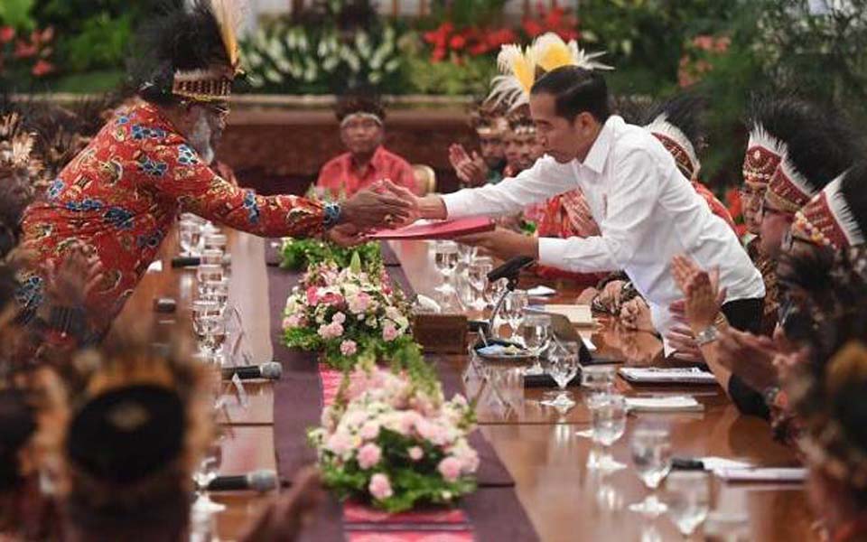 Widodo meeting with Papuan figures at Palace – September 10, 2019 (Antara)