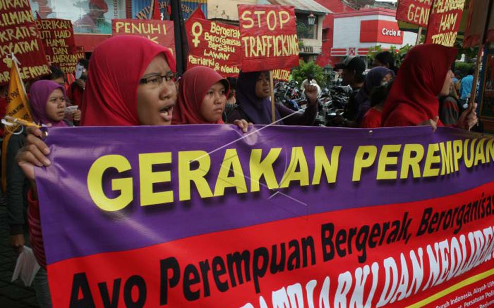 International Women's Day rally in Yogyakarta (Antara)