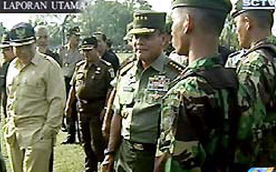 Indonesian Armed Forces chief General Endriartono Sutarto (Liputan 6)
