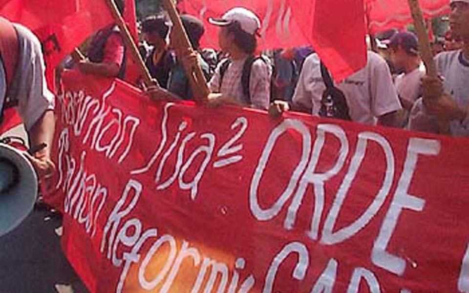 People's Democratic Party rally against militarism (Detik)