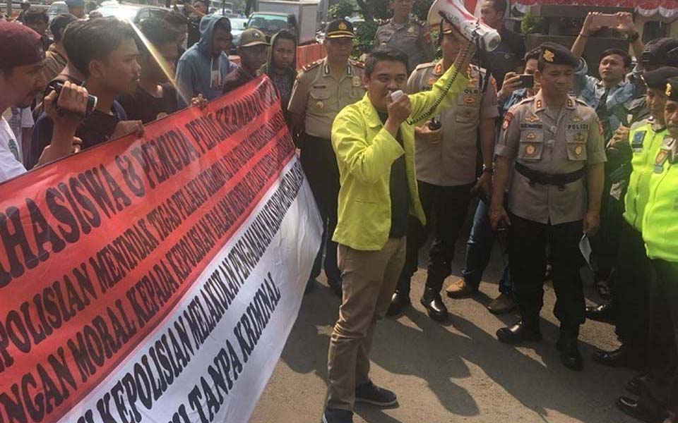 Pro-police demonstration in Jakarta (Istimewa)