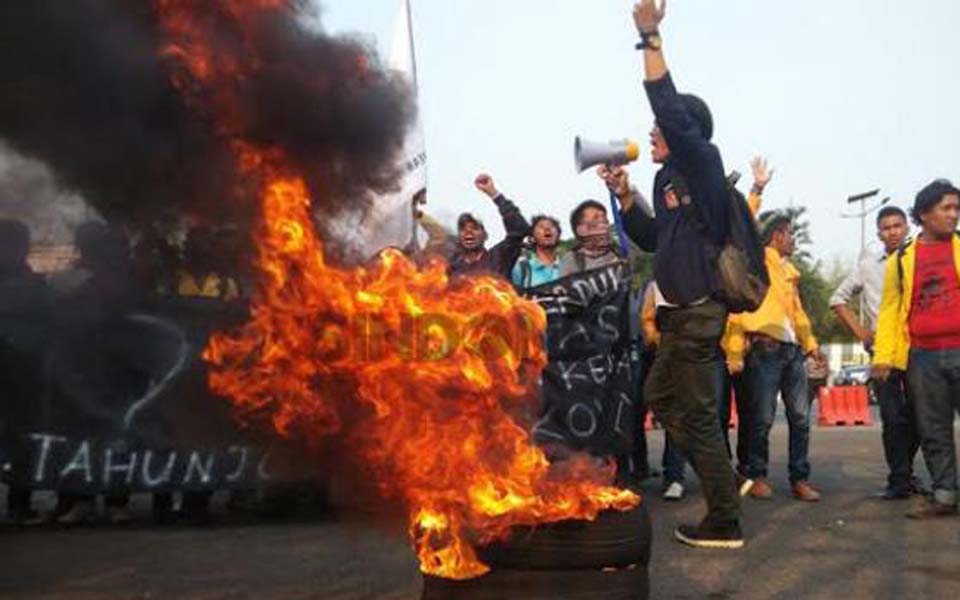 Student Executive Council protest in Medan (drberita)