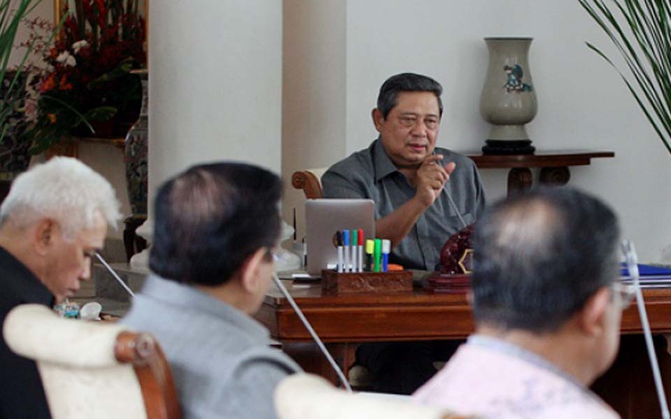 Susilo Bambang Yudhoyono chair cabinet meeting (Tempo)