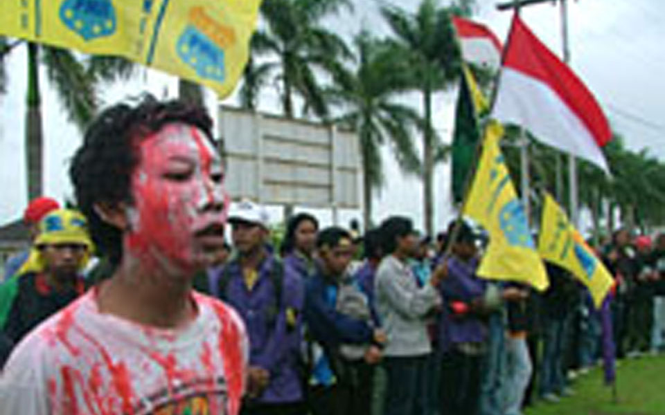 UMI students protest against police violence (kutaikartanegara)