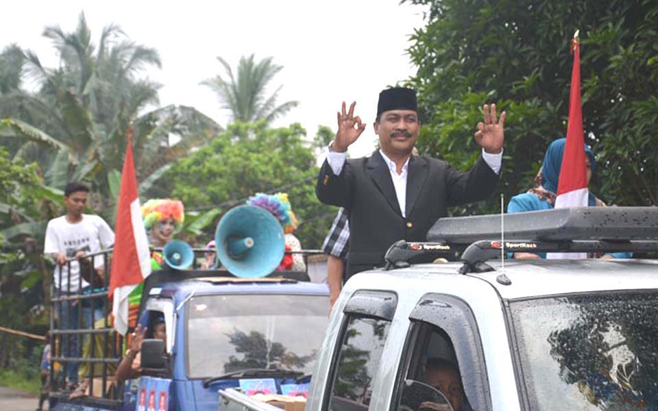 Campaign rally in Perdamaian Village, Langkat regency (Utama News)