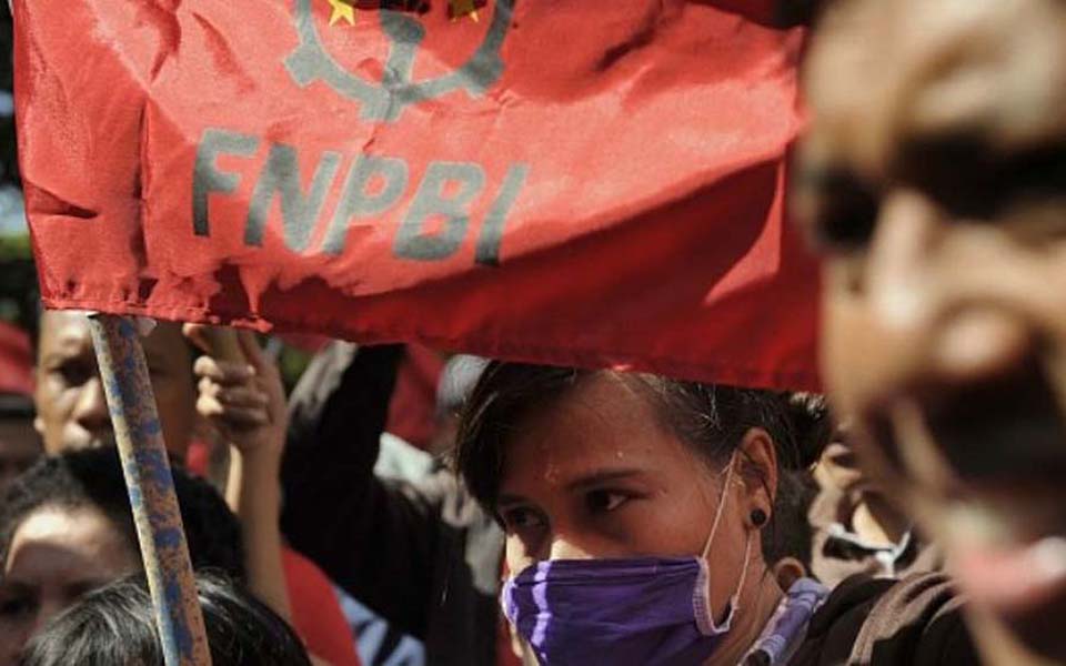 Indonesian National Front for Labour Struggle protest action (Berdikari)