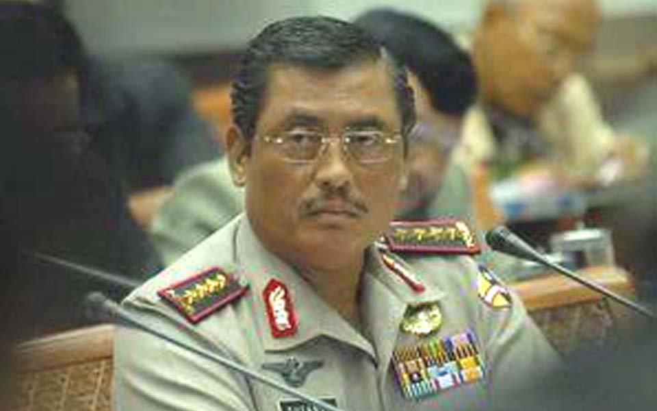 Indonesian police chief General Sutanto (Kontan)