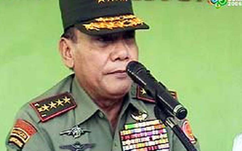 TNI chief General Endriartono Sutarto (Liputan 6)