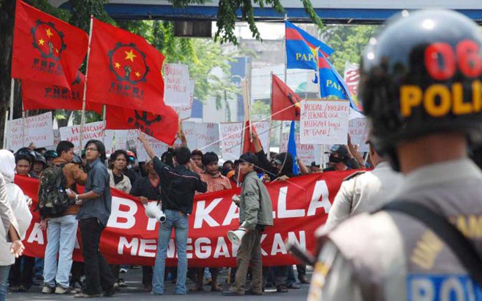 Papernas members hold protest (Antara)