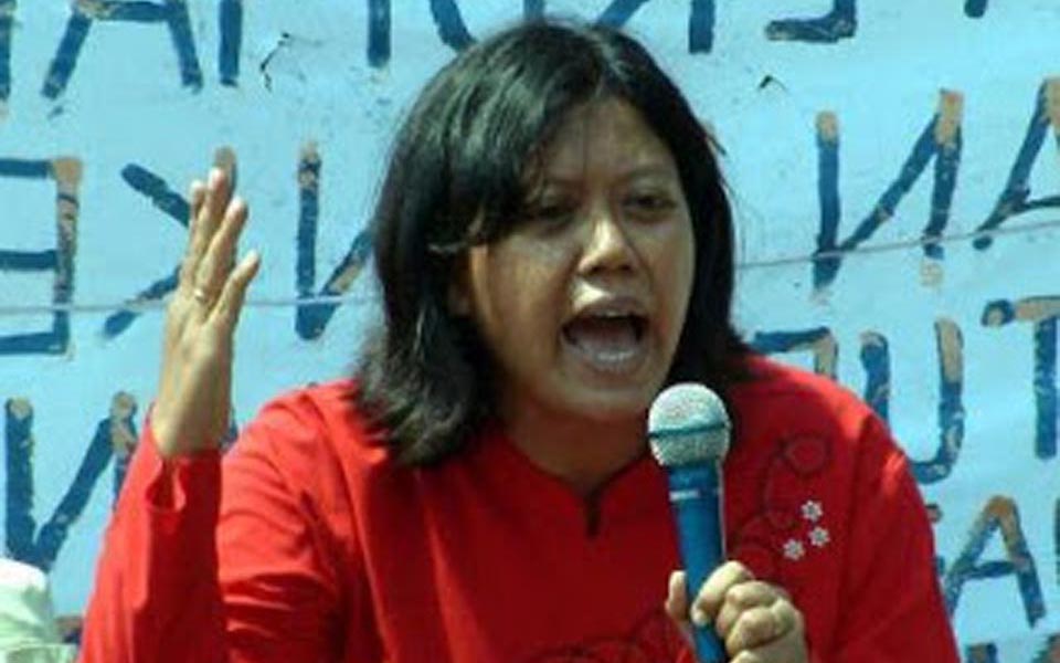 People's Democratic Party labour activist Dita Indah Sari (fnpbikima)