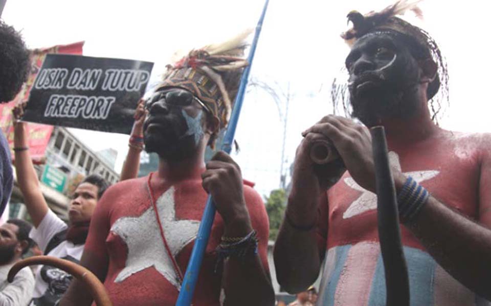 West Papuans hold protest in Jakarta (Tempo)
