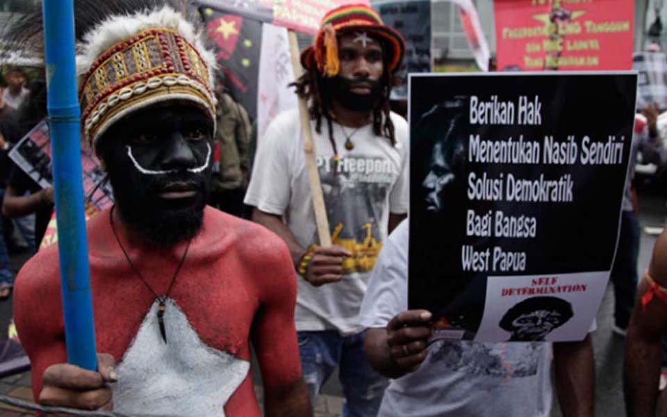 West Papuans protest in Jakarta (Tempo)