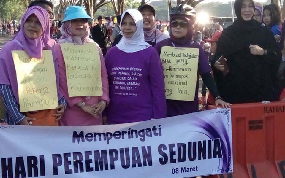 Women commemorate International Women's Day in Aceh (Potret Online)