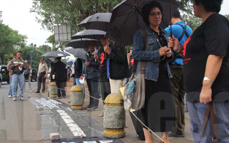 JSKK members join Thursday action in front of State Palace (ahlulbaitindonesia)