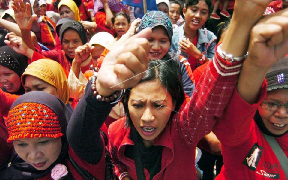 Papernas members rally in Makassar (Antara)