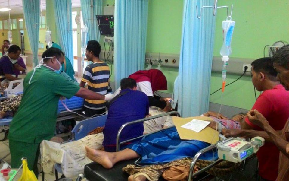 Patients being treated at Zainoel Abidin Public Hospital (RRI)
